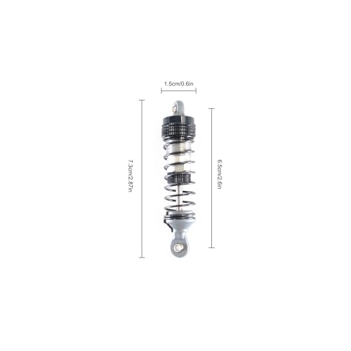 DIKAVEY accessoires Amortisseur hydraulique en métal pour voiture télécommandée, système d'amortisseur de suspension pour véhicule RC applicable au MT-16 1/16 – vue 2