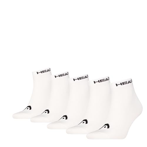 HEAD Unisex All Sports Quarter (zestaw 5 sztuk), biały, 43-46 EU