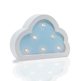 Luz Nocturna Infantil | Lámpara De Noche Quitamiedos Para La Mesita Del Dormitorio | Decoración Infantil Para La Habitación Del Bebé, Niños Y Niñas | Azul