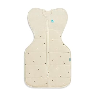 Love to Dream Swaddle UP Warm, 2.5 TOG, Dramatically Better Sleep, Allow Baby to Sleep in Preferred Arms Up Position for Self-Soothing, Snug Fit Calms Startle Reflex, 5-8.5lbs, Oatmeal Bees
