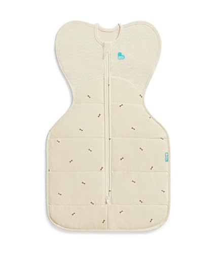 Image of Love to Dream Swaddle UP Warm, 2.5 TOG, Dramatically Better Sleep, Allow Baby to Sleep in Preferred Arms Up Position for Self-Soothing, Secure Fit Calms Startle Reflex, 5-8.5lbs, Oatmeal Bees