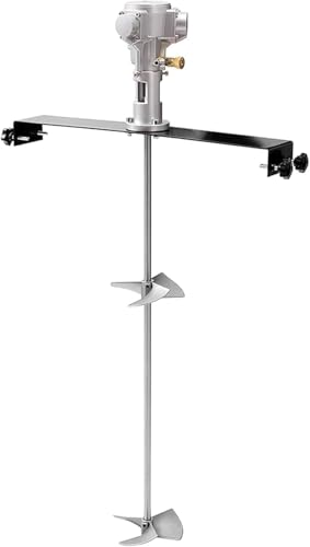 Power Mixer Pneumatic Agitator Clamp-On Drum Agitator Industrial-Grade Pneumatic Shaker Paint Stirring Tool，55 Gallon Pneumatic Paint Mixer, 3/4 Air Agitator with Stand, 50–1200 Barrel Tank