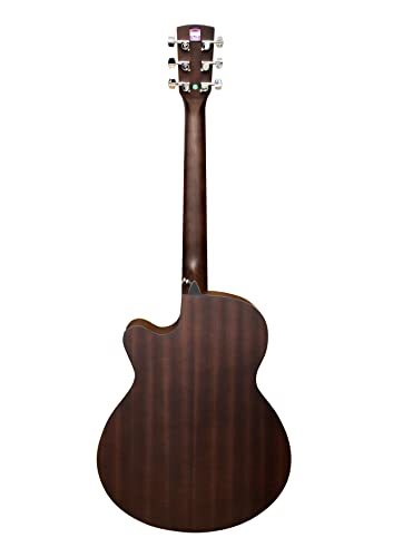 Image of Saga SA-600C Concert Acoustic Cutaway Guitar (With Padded Bag) (Sunburst)