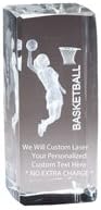 Express Medals Customizable Optical Crystal Female Basketball Trophy Award Gift