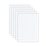 Opatiny Transparente Acrylplatte, 1 mm dick, transparent, für Bilderrahmen, Glasersatz, DIY-Bastelständer, Menübrett, Broschürenhalter (5 Stück)