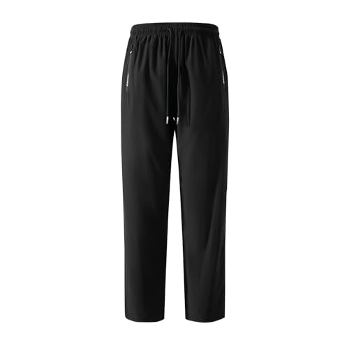 FoxQ Men's Sweatpants Quick Dry Jogger Hiking Pants with Secure Zipper Pockets Athletic Pants for Gym,Running,Workout