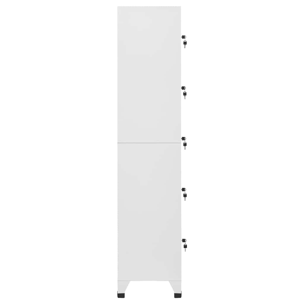Schließfachschrank Hellgrau 38x40x180 cm Stahl