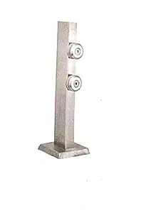 Goyal Arc Indoor & Outdoor Stair Railing Stainless Steel Square Series Pillars 205 for Home Stairs & Baclony