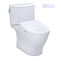 TOTO® WASHLET®+ Nexus® Two-Piece Elongated 1.28 GPF Toilet with Auto Flush S7A Contemporary Bidet Seat, Cotton White - MW4424736CEFGA#01