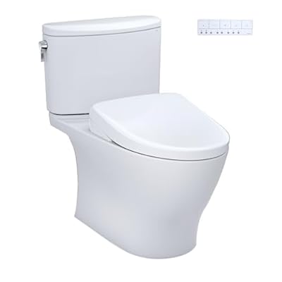 TOTO® WASHLET®+ Nexus® Two-Piece Elongated 1.28 GPF Toilet with Auto Flush S7A Contemporary Bidet Seat, Cotton White - MW4424736CEFGA#01