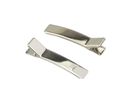 MAHAVIMOKSA 50mm/2” Black Alligator Clips with Double Prongs for DIY Craft (Silver-30pcs)