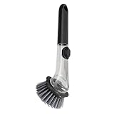 Cepillo lavavajillas con dosificador de jabón,Limpiador Ergonómico Fregador con Mango | Cepillos para Fregadero Limpieza Platos,para Lavar Estufas fregaderos sartenes y electrodomésticos Cocina hogar
