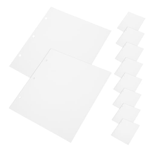 Garneck 10pcs Self-adhesive Photo Album Pages 3-hole Binder Sheets for Scrapbook Storage Pvc Material Card Sleeves Scrapbook Binder Inserts