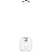 Living District Collier 1 light Chrome and Clear glass pendant