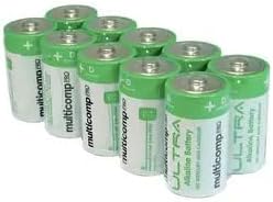 multicomp PRO 10 Pack D Cell Battery, Alkaline, 1.5V, 7200 mAh