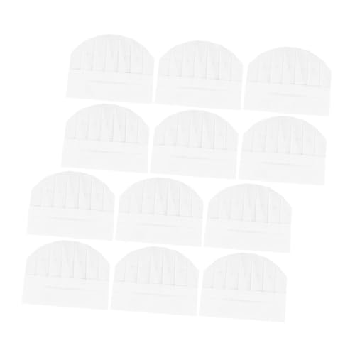 Abaodam Lot de 12 Calots Cuisine Jetables pour Garçon et Filles en Papier Blanc, Légers et Hygiéniques, pour Atelier Culinaire ou Restaurant