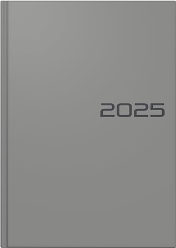 BRUNNEN Buchkalender Modell 795 (2025), 1 Seite = 1 Tag, A5, 352 Seiten, Balacron-Einband, grau