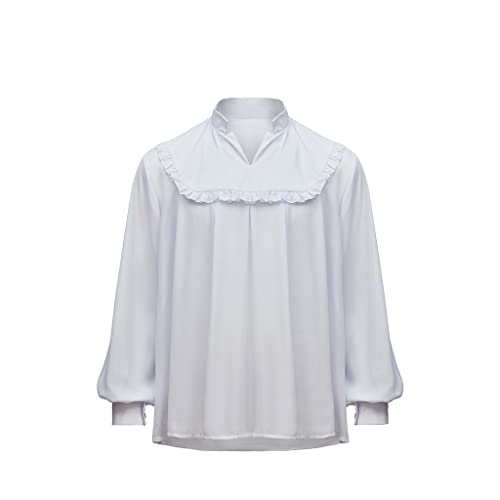 Men's Anime Cosplay Men's White Shirt Casual Tops Shirt