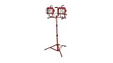 Woods L19 Cci Pro 2-in-1 Combo Twin Head Work Light with Telescoping Tripod Stand, 130 V, 1200 W, 10 A, 300 W Halogen Lamp, Watt, Red