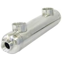 600 kBTU Swimming Pool Heat Exchanger/Outdoor Wood Boiler/Spa/Solar/Swimming Pool with chlorinated Water Applications. Heat Exchanger is Made of 316L Stainless Steel