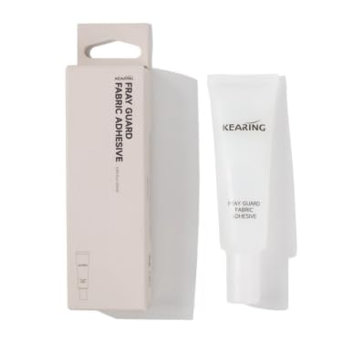 KEARING Fray Guard Fabric Adhesive, Transparent and Washable Fabric Adhesive for Fray Prevention and Edge Sealing, Non-Toxic, 0.85oz/25ml