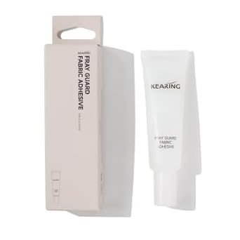 KEARING Fray Guard Fabric Adhesive, Transparent and Washable Fabric Adhesive for Fray Prevention and Edge Sealing, Non-Toxic, 0.85oz/25ml