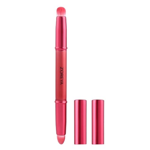 Brocha de maquillaje para corrector, aplicador de doble extremo, herramienta de cabeza, cepillo cosmético de viaje, diseño portátil, versátil para sombra de ojos, ayuda para aplicar la base de