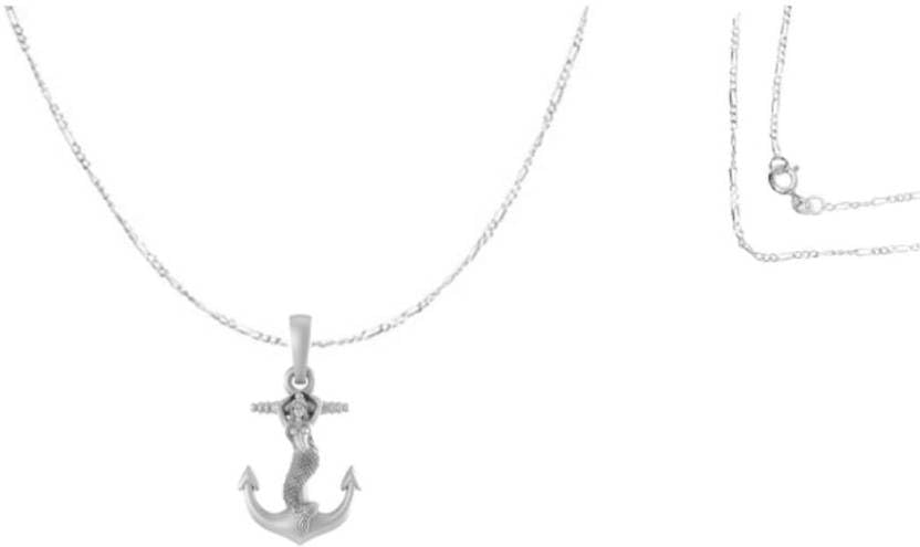 Pendentif ancre de bateau argent sterling 92,5 % haut de gamme