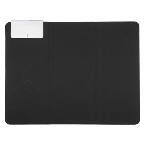 Tapis de souris avec chargeur sans fil 15W noir et support de téléphone