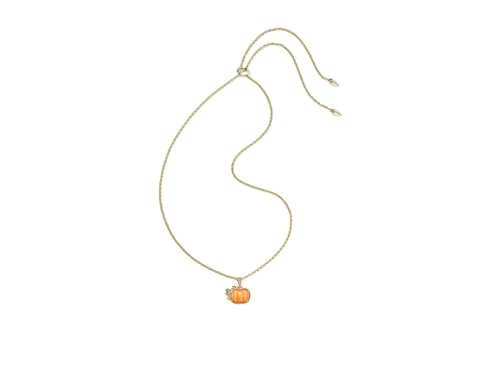 Kendra Scott Womens Pumpkin Long Pendant Necklace Gold Orange Mother Of Pearl One Size2