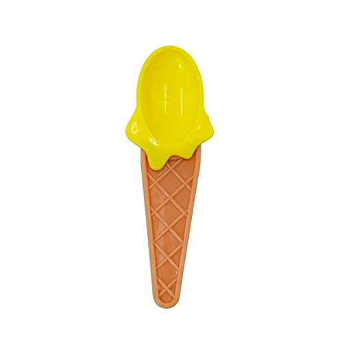 Pote Tigela Colher Para Sorvete Formato Casquinha Sobremesas (Amarelo)