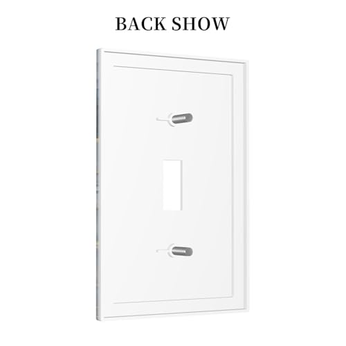 Decorative Switch Plate Covers Abstract Ink Blue Marble Glod Line Texture 1 Gang Light Switch Cover Plate Single Toggle Wall Plate Outlet Covers Wall Plate Faceplate for Bathroom Decor