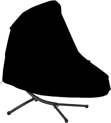 Hängesessel Abdeckung, Abdeckung für Schwingsessel/Gartenliege, Hängeliege Wasserdichte Schutzhülle, Oxford 420D Gewebe Abdeckplane Abdeckhaube, 198 x 185 x 117cm, Schwarz