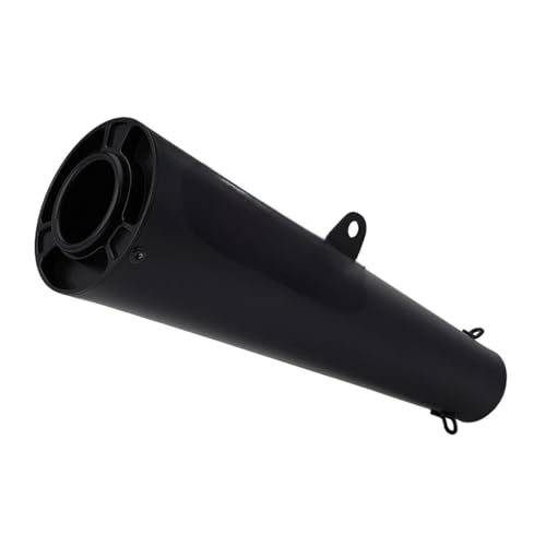 Silencieux moto 60mm en inox noir pour une sonorité sportive et puissante