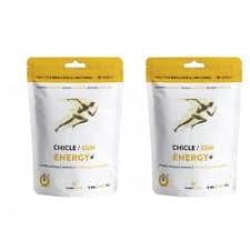 NUEVO WUG CHICLE ON ENERGY+ GUM Pack 2 doypacks - Ideal para Deportes Extremos, Cafeína, Guaraná, Ginseng