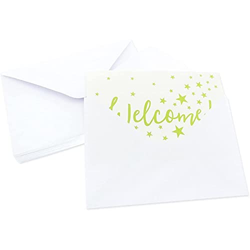 36 Pack Bulk Welcome Cards With Envelopes For Guests, Employees, Business, Star Pattern Design, Blank Interior (4X6 In) #TOP3