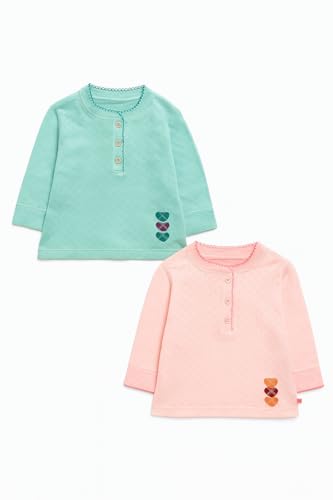 Image of TuddyBuddy 100% Cotton Full Sleeves Half Sleeves Baby Girl's Top Cum T-Shirt for Summer
