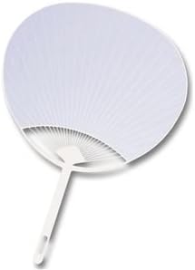 (まとめ)アーテック ポリ平柄うちわ 白貼り 【&times;60セット】