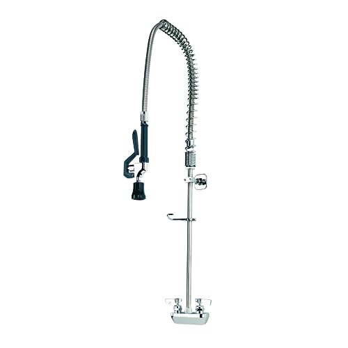 Krowne 17-124WL Royal Series Pre-Rinse Assembly, Wall Mount, 35"H with 15" Overhang, 4" Center, Wall Bracket, Ceramic Cartridge Valves, Built-in Check valves image 2