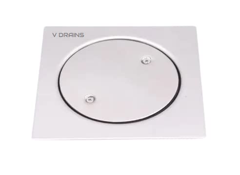 V Drains SS304 6X6 inch Clean Out Floor Drain with Gasket (150mm x 150mm) for Bathroom/Balcony/Roof/Terrace/Floor/Parking Anti Foul | Anti-Cockroach Finish: Glossy (Crome) (6x6 inches) (B0C1197ZTH) Amazon Price History, Amazon Price Tracker