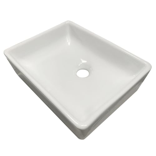 Cuba Lavabo de Apoio Retangular Branca 100% Louça 40cm Peq. Def. - Guaruja B