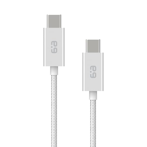 PureGear Braided USB-C to USB-C Cable (6ft), Power Delivery Charger Cord for iPhone 15, 15Plus,15ProMax, MacBook, iPad Pro 2020, Galaxy S24/S23/S22/S22+/S21/S21Ultra, Pixel8/7/6/5, &More USB-C Devices