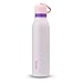 Owala FreeSip Twist botella agua acero inoxidable con pajita, 710 ml - Botella térmica a prueba de fugas para el deporte y los viajes, sin BPA, Dreamy Field