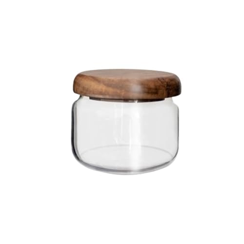 pipisweet 2 tarros herméticos de cocina para condimentos de especias para alimentos, tarros de azúcar con tapa de madera de acacia, 1 pieza