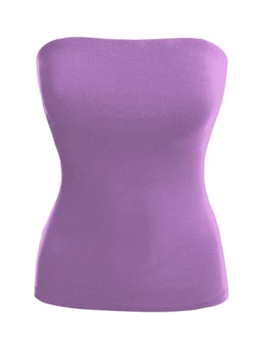 Image of MixMatchy Women's Stretchy Strapless Tube Top Y2K Bandeau Top