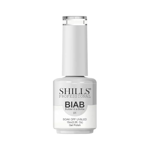 Image of SHILLS PROFESSIONAL BIAB - Builder in a Bottle 15ml | Soak Off UV & LED Gel Polish | Nail Strengthener, Base & Builder Gel in One | Long-Lasting, Chip-Resistant Formula | Available in 6 Shades (01 - Classic Nude)