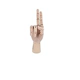 Dtacke 1pc 10' Wood Right Hand Model Jointed Articulated Wood Artwork Mannequin Finger Wooden Hand Model for Drawing Sketch