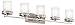 Kichler Hendrik 43" Vanity Light in Brushed Nickel, 5-Light Modern Bathroom Vanity with Satin Etched Cased Opal Glass, (43" W x 7.75" H), 5085NI