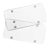 Vaygway Unbreakable Clear License Plate Shields- Premium Quality 2 Pack Clear Flat Thick Novelty/License Plate Cover Shields Protector- Fits 6x12 Standard Size License Plates