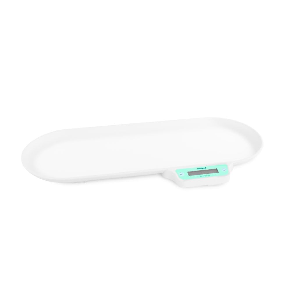 Miniland babyScale Balance Bébé Digitale jusqu’à 30 kg | Fonction Auto Hold et Tare, Connexion App eMyBaby, Précise et Ergonomique